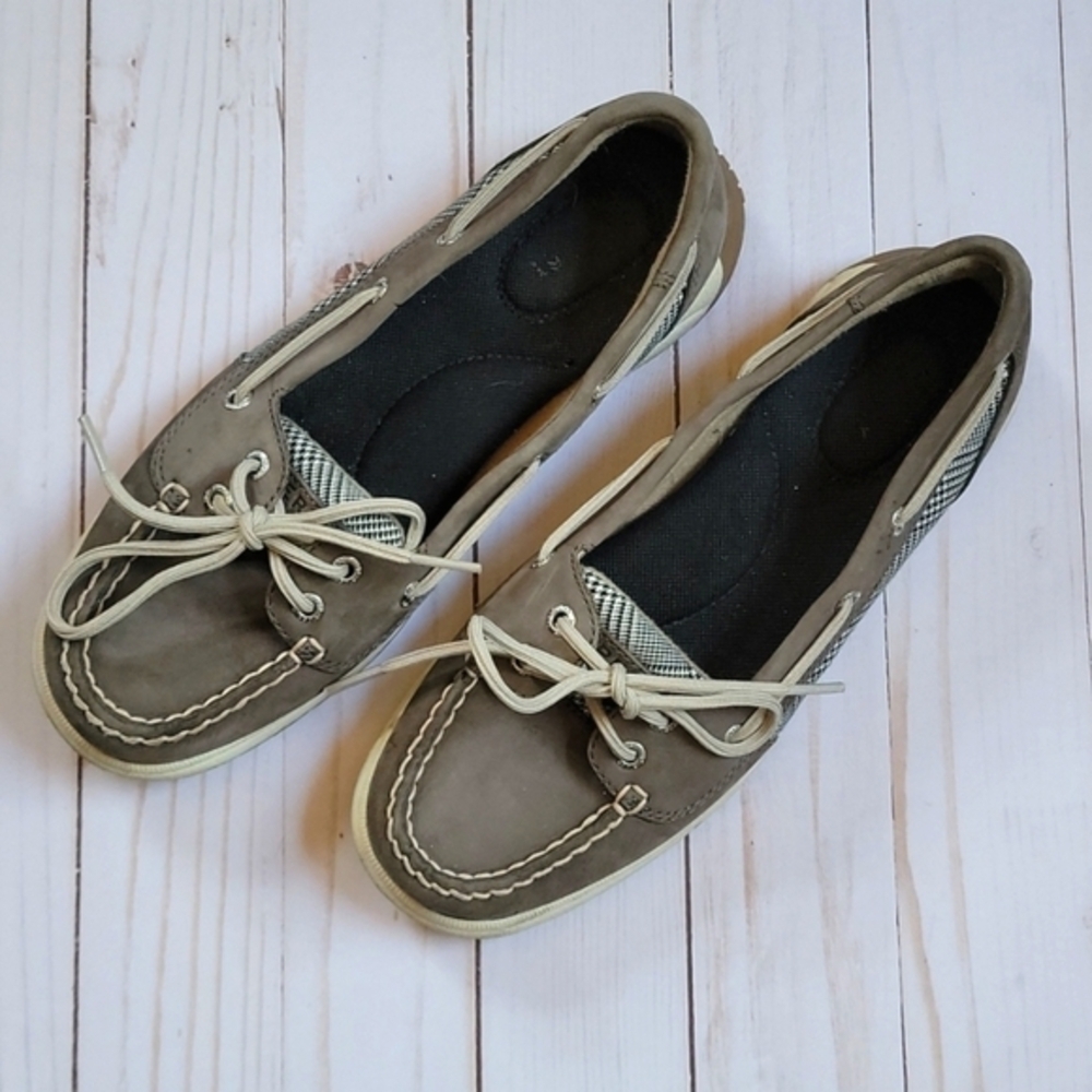 Sperry Tops-sider 7.5 Boat Shoes Taupe Women's Narrow Fit